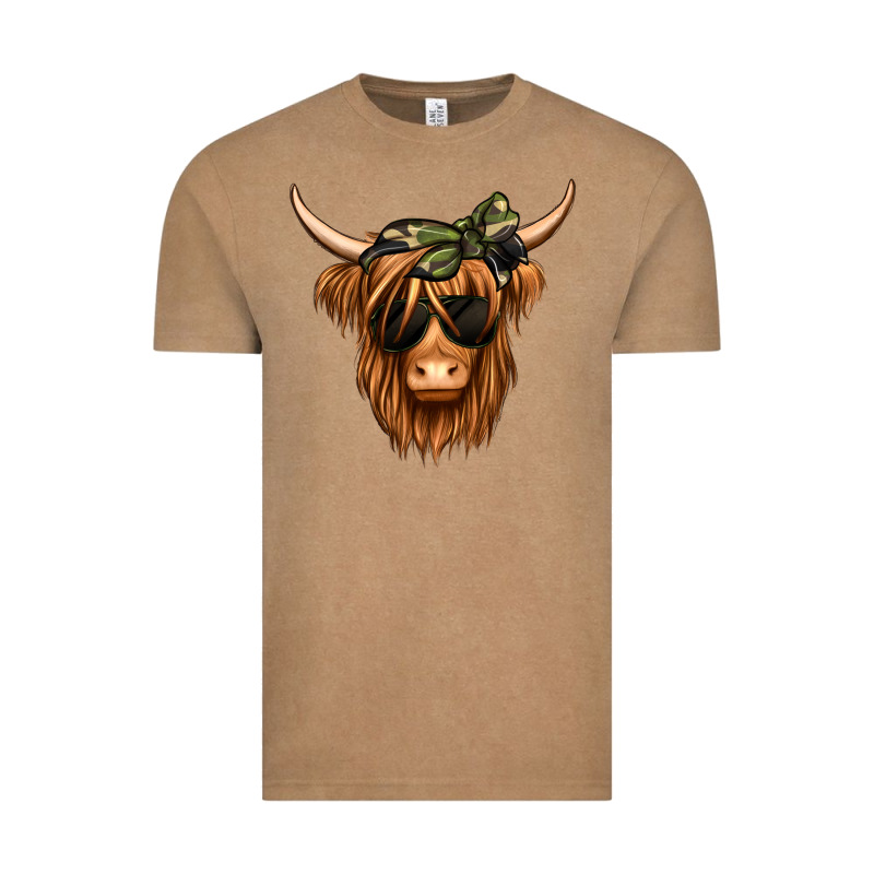 Camouflage Long Haired Cow Vintage Tee by Jasminsmagicworld | Teevron