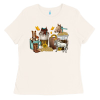 Bone coffee cups horses Ladies Tee - texasbilliewilder