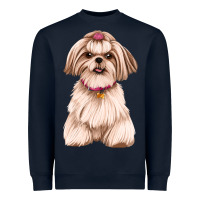 Navy shih tzu Heavyweight Sweatshirt - Artiststas