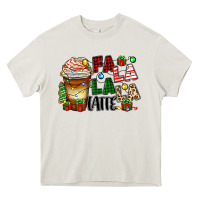 Cream fa la la la latte Heavy Core Tee - Zillion Design Studio