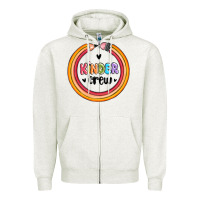 Oatmeal Heather kinder crew Zipper Hoodie - MaliasSmallBusiness