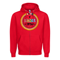 Red kinder crew Zipper Hoodie - MaliasSmallBusiness