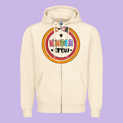 Kinder Crew Zipper Hoodie Designed By Maliassmallbusiness