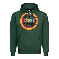 Sports Green kinder crew Zipper Hoodie - MaliasSmallBusiness