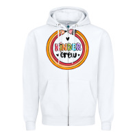White kinder crew Zipper Hoodie - MaliasSmallBusiness