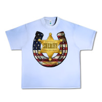 Grape Ice sheriff american flag Urban Heavy Tee - JahusDesignShop
