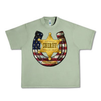 Oil Green sheriff american flag Urban Heavy Tee - JahusDesignShop