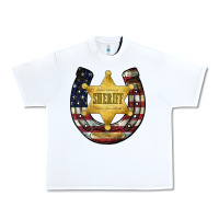 White sheriff american flag Urban Heavy Tee - JahusDesignShop