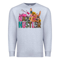Heather Grey nail hustler Premium Sweatshirt - Jasminsmagicworld