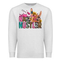 Oatmeal Heather nail hustler Premium Sweatshirt - Jasminsmagicworld