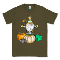 Army Green Happy Fall Classic Tee - CowhideDigitalArt