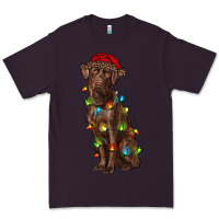 Plum Christmas labrador retriever Premium Tee - RanaPortraitStore