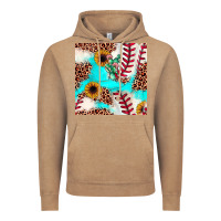 Vintage Coffee baseball leopard turquoise cactus sunflower seamless pattern Vintage Hoodie - JahusDesignShop