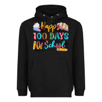 Black happy 100 days of school Heavyweight Hoodie - Artiststas