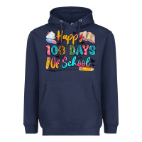 Navy happy 100 days of school Heavyweight Hoodie - Artiststas