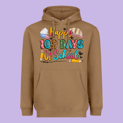 Happy 100 Days Of School Heavyweight Hoodie Designed By Artiststas