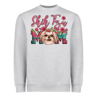 Heather Grey shih tzu mom Heavyweight Sweatshirt - Artiststas