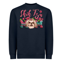 Navy shih tzu mom Heavyweight Sweatshirt - Artiststas