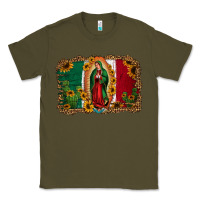 Army Green our lady of Guadalupe Mexican flag background Classic Tee - Jasminsmagicworld