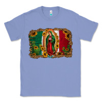 Colony Blue our lady of Guadalupe Mexican flag background Classic Tee - Jasminsmagicworld
