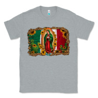 Heather Grey our lady of Guadalupe Mexican flag background Classic Tee - Jasminsmagicworld