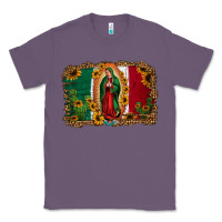 Lavender our lady of Guadalupe Mexican flag background Classic Tee - Jasminsmagicworld