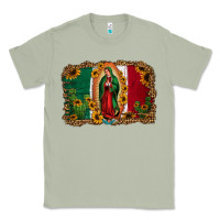 Matcha our lady of Guadalupe Mexican flag background Classic Tee - Jasminsmagicworld
