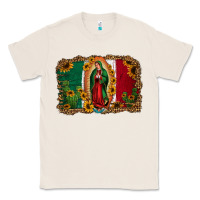 Natural our lady of Guadalupe Mexican flag background Classic Tee - Jasminsmagicworld