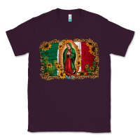 Plum our lady of Guadalupe Mexican flag background Classic Tee - Jasminsmagicworld