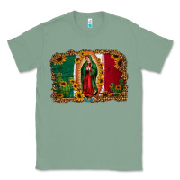 Sage our lady of Guadalupe Mexican flag background Classic Tee - Jasminsmagicworld