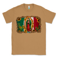 Toasted Coconut our lady of Guadalupe Mexican flag background Classic Tee - Jasminsmagicworld
