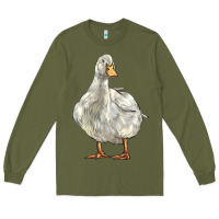 Army Green american pekin duck Long Sleeve Tee - LillyAllenDesigns
