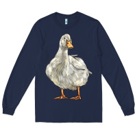 Navy american pekin duck Long Sleeve Tee - LillyAllenDesigns