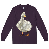 Plum american pekin duck Long Sleeve Tee - LillyAllenDesigns