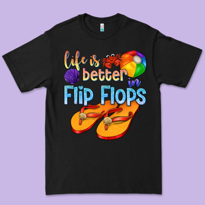 Life Is Better In Flip Flops Premium Tee Designed By Texasbilliewilder