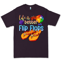 Plum life is better in flip flops Premium Tee - texasbilliewilder