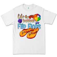 White life is better in flip flops Premium Tee - texasbilliewilder