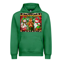 Emerald christmas snowman polar bear reindeer Urban Hoodie - CowGirlArtShop