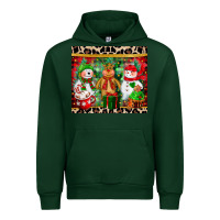 Forest Green christmas snowman polar bear reindeer Urban Hoodie - CowGirlArtShop