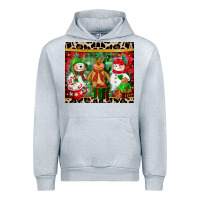 Heather Grey christmas snowman polar bear reindeer Urban Hoodie - CowGirlArtShop