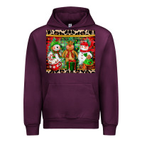 Mauve Wine christmas snowman polar bear reindeer Urban Hoodie - CowGirlArtShop