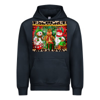 Navy christmas snowman polar bear reindeer Urban Hoodie - CowGirlArtShop