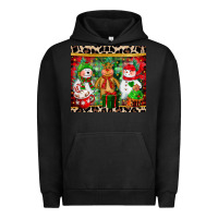 Pigment Black christmas snowman polar bear reindeer Urban Hoodie - CowGirlArtShop