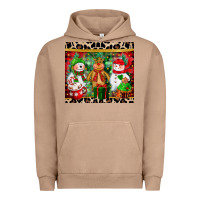 Pigment Burro christmas snowman polar bear reindeer Urban Hoodie - CowGirlArtShop