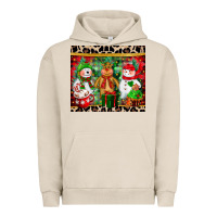 Pigment French Oak christmas snowman polar bear reindeer Urban Hoodie - CowGirlArtShop