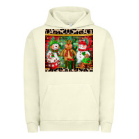 Pigment Pistachio christmas snowman polar bear reindeer Urban Hoodie - CowGirlArtShop