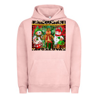 Pigment Salmon christmas snowman polar bear reindeer Urban Hoodie - CowGirlArtShop