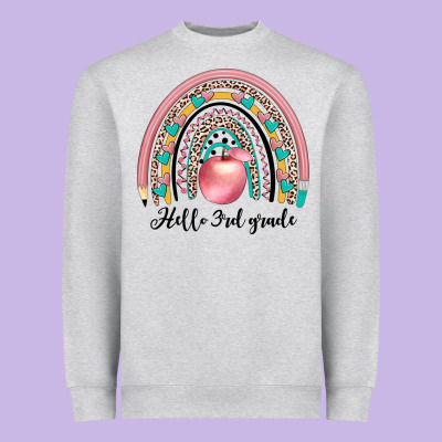 Hello 3rd Grade Heavyweight Sweatshirt Designed By Jahusdesignshop