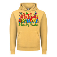 Vintage Mustard autism grandma i love my grandson Vintage Hoodie - Artiststas