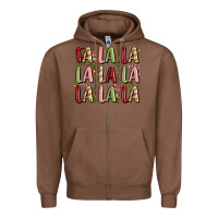 Chestnut fa la la la la la la la la Zipper Hoodie - MaliasSmallBusiness